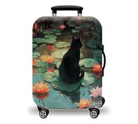 LNXSESN Housse Valise Animaux Lotus Orange Housse de Valise Lavable Elastique Anti-Rayures Protege Valise Voyage Réutilisable avec Zippé Résistant Housses de Valises pour 22-25 Pouces