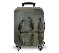 LNXSESN Housse Valise Animaux Noirs Housse de Valise Lavable Elastique Anti-Rayures Protege Valise Voyage Réutilisable avec Zippé Résistant Housses de Valises pour 19-21 Pouces