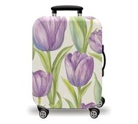 LNXSESN Housse Valise Beige Vert Violet Housse de Valise Lavable Elastique Anti-Rayures Protege Valise Voyage Réutilisable avec Zippé Résistant Housses de Valises pour 26-28 Pouces