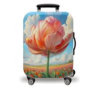 LNXSESN Housse Valise Fleur Bleue du Ciel Housse de Valise Lavable Elastique Anti-Rayures Protege Valise Voyage Réutilisable avec Zippé Résistant Housses de Valises pour 29-32 Pouces