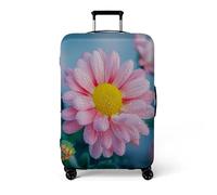 LNXSESN Housse Valise Fleur Rose Housse de Valise Lavable Elastique Anti-Rayures Protege Valise Voyage Réutilisable avec Zippé Résistant Housses de Valises pour 26-28 Pouces