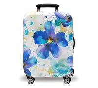 LNXSESN Housse Valise Graffiti Bleu Jaune Housse de Valise Lavable Elastique Anti-Rayures Protege Valise Voyage Réutilisable avec Zippé Résistant Housses de Valises pour 19-21 Pouces