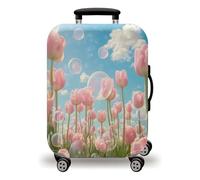 LNXSESN Housse Valise Plantes Bleues du Ciel Housse de Valise Lavable Elastique Anti-Rayures Protege Valise Voyage Réutilisable avec Zippé Résistant Housses de Valises pour 19-21 Pouces