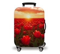 LNXSESN Housse Valise Vert Foncé Rouge Housse de Valise Lavable Elastique Anti-Rayures Protege Valise Voyage Réutilisable avec Zippé Résistant Housses de Valises pour 26-28 Pouces