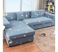 LNXSESN Housses de CanapéÉtoiles Grises Housse Canape Extensible Spandex Housse de Canapé d'angle Moderne Antidérapant Housse Fauteuil Universel Housse de Clic Clac 2 Pièces