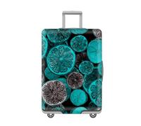 LNXSESN Protege Valise Imprimer Bleu Gris Housse Protection Valise de Voyage Lavable Elastique Anti-Rayures Housse de Valise Réutilisable avec Zippé Résistant pour 29-32 Pouces