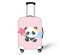 LNXSESN Protege Valise Mignon Animal Rose Housse Protection Valise de Voyage Lavable Elastique Anti-Rayures Housse de Valise Réutilisable avec Zippé Résistant pour 26-28 Pouces