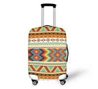 LNXSESN Protege Valise Orange Bohémien Housse Protection Valise de Voyage Lavable Elastique Anti-Rayures Housse de Valise Réutilisable avec Zippé Résistant pour 22-25 Pouces