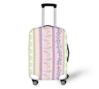 LNXSESN Protege Valise Rose Vert Violet Housse Protection Valise de Voyage Lavable Elastique Anti-Rayures Housse de Valise Réutilisable avec Zippé Résistant pour 29-32 Pouces