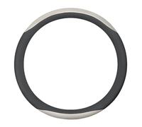 LNZKX Voiture Housse de Volant pour Mercedes Benz M-Class ML W166 W164 W163 SUV ML 250/ML 300/ML 350/ML 400/ML 450/ML 500, Confortable Artisanat Méticuleux Caches de Volant,O-Black-White Suede