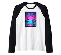 Lo-FI Dreams Vaporwave 80s Aesthetic Synthwave Sunset Manche Raglan