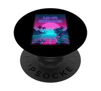 Lo-FI Dreams Vaporwave 80s Aesthetic Synthwave Sunset PopSockets PopGrip Adhésif