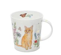 LO-FLOC-GI Mug en porcelaine anglaise Motif chat floral roux 0,32 l