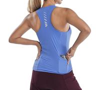 Lo.Gas - Maillot de cyclisme pour femme - Sans manches - Respirant - 4 poches, bleu, S