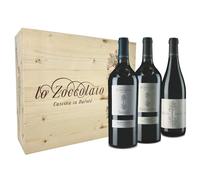 Lo Zoccolaio Barbera d'Alba + Langhe Rosso + Barolo Vin Rouge Italien dans Bois Cas 3 Bouteilles x 75 cl (Lot de 6)