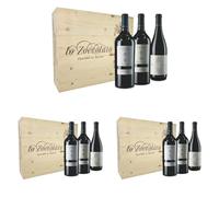 Lo Zoccolaio Barbera d'Alba + Langhe Rosso + Barolo Vin Rouge Italien dans Bois Cas 3 Bouteilles x 75 cl (Lot de 3)