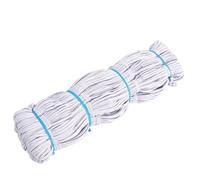 Loacea Bande élastique en caoutchouc, bandes élastiques plates blanches et noires, largeur 3/4/5/6/8/10 mm, ruban for vêtement tissu, 1 pièce(White,5M*4MM)