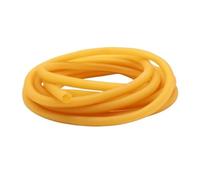 Loacea Tuyaux en Latex Naturel de 1 mètre, diamètre intérieur 1,6-18 mm, Tube élastique Haute résilience, diamètre extérieur 3,2-22 mm, Bande de Caoutchouc Jaune(9mm x 12mm)