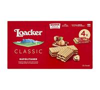 Loacker Lot de 6 cubes classiques Noisette Chocolat Râpe Biscuits Gaufres Napolitain (4 x 45 g)