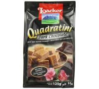 Loacker Gaufrettes Quadritini Chocolat Noir 125 g - Lot de 6
