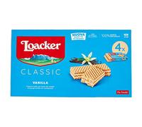 Loacker Classic Lot de 3 cubes en forme de râne vanille gaufres biscuits gâteaux 4 x 45 g