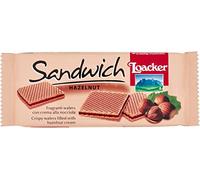 Loacker Sandwich Noisette Noisette Lot de 3 gaufres parfumées avec crème noisette 75 g