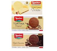 Loacker Tortina White Triple Dark Original 3pz Coffret de test pour chocolat rempli de crème aux noisettes 3 x 63 g