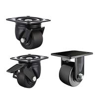 Load-Bearing 300KG 2 Inch Low Casters Wheels with Brake for Heavy Carts, Machine Tools Large Equipm Industrial Hardware 1Pcs Casters(Directional Caster)