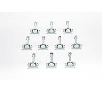 LOADCARE Lot de 10 raccords à vis M8 50 mm pour rail/rail d'arrimage, ferrure aérienne