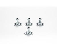 LOADCARE Lot de 4 raccords à vis M8 30 mm pour rails d'arrimage, ferrures Airline en acier allié, argent, pour voitures, camionnettes, véhicules tout-terrain