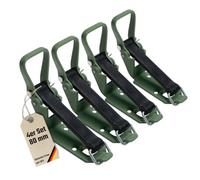 LOADCARE Lot de 4 supports de pelle, porte-pelle, porte-bêche, porte-balai, fermeture à serrage, support pour appareils de jardin, 80 mm, vert olive)