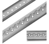 LOADCARE Rail d'arrimage semi-circulaire en aluminium percé - Rail d'arrimage 1 m/1,5 m/2 m - Barre d'arrimage pour camping-car, voiture, camion, remorque - Stable et de qualité supérieure (1, 1,5 m)