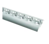 LOADCARE Rail d'arrimage semi-circulaire percé en aluminium pour sécuriser la charge, camion, camping, remorque, voiture - Argenté (1,1 m)