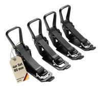 LoadCare Support de pelle, porte-pelle, porte-bêche, porte-balai, fermeture à serrage, support pour appareils de jardin, noir, 80 mm