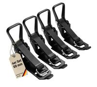 LoadCare Support de pelle, porte-pelle, porte-bêche, porte-balai, fermeture à serrage, support pour appareils de jardin (noir, 60 mm)