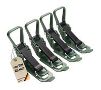 LoadCare Support de pelle, porte-pelle, porte-bêche, porte-balai, fermeture à serrage, support pour appareils de jardin (vert olive, 60 mm)