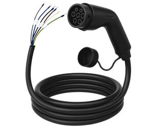 Loady câble de recharge type 2 ouvert - 11 kW - triphasé 16A-CX-CC-T2-0-11-5M