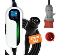 Loady Mobile Wallbox, Type 2, CEE, 22kW, triphasé, 5m, 6-32A avec puissance de charge réglable, station de charge mobile