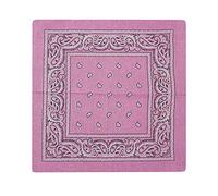 Loalirando Bandana Pure Coton Foulard Multi-Usages Bandeau de Cheveux Echarpe de Cou Décoration Sac (Rose, OneSize)