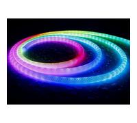 LOAMLIN Ruban Néon LED en Tissu Rond de Luxe WS2812B WS2811 de 1M avec Motif Réticulé, 50Leds/m, Flexible et Adressable en Silicone, Résistant à l'Eau IP67, DC5V