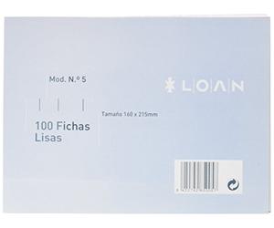 Loan numéro 5 Lot de 100 fiches cartonnées vierges