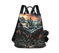 Loancwa Castle Forest Wolf Sac à dos pour femme 17 l