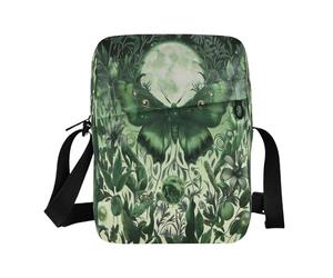 Loancwa Sac à bandoulière en polyester motif forêt enchantée 16,8 x 23,9 x 6,3 cm multi-compartiments pour le quotidien, l'extérieur, les voyages, l'école et cadeau décontracté