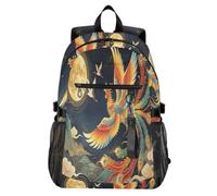 Loancwa Sac à dos coloré imprimé phénix sac à dos de voyage pour ordinateur portable sac à dos pour femmes, hommes, adolescents, filles, sac d'école, sac à dos d'école, sac à dos décontracté résistant
