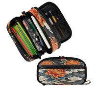 Loancwa Trousse à crayons en PVC transparent avec motif symbiotique - 100 % polyester - Étanche - Fermeture éclair - Pour l'école, le bureau, les voyages