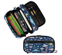 Loancwa Trousse à crayons en PVC transparent avec motifs de contes de fées, 100 % polyester, étanche, fermeture éclair, pour l'école, le bureau, les voyages