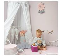 Loaol Ciel de lit pour enfant avec pompons Moustiquaire à suspendre pour berceau Nook Castle Tente de jeu pour chambre d'enfant Décoration de salle de jeux