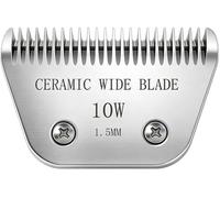 Loarysk Lames larges de précision en céramique pour toilettage de chiens, compatibles avec les tondeuses Andis, Oster A5, Wahl km10 (10 W (1,5 mm)