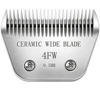 Loarysk Lames larges de précision en céramique pour toilettage de chiens, compatibles avec les tondeuses Andis, Oster A5, Wahl km10 (4FW (9,5 mm)