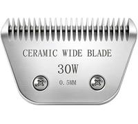 Loarysk Lames larges de précision en céramique pour toilettage de chiens, compatibles avec les tondeuses Andis, Oster A5, Wahl km10 (30 W (0,5 mm)